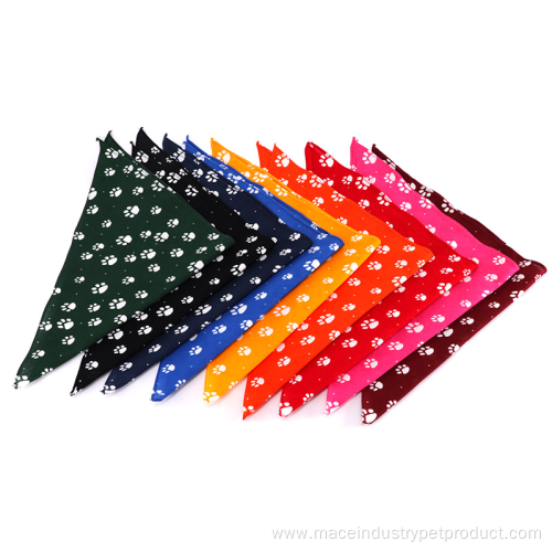 fashion paw cotton dog bandana pet triangle scraf